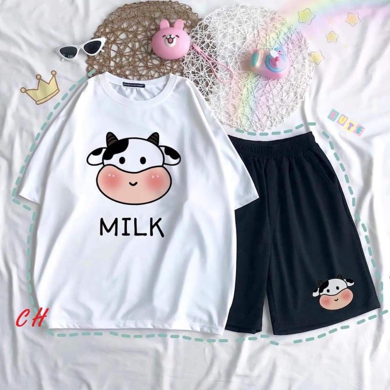 [FREESHIP ĐƠN TỪ 50K] Áo phông bò sữa milk HARI0421